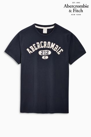Navy Abercrombie & Fitch 212 Logo T-Shirt